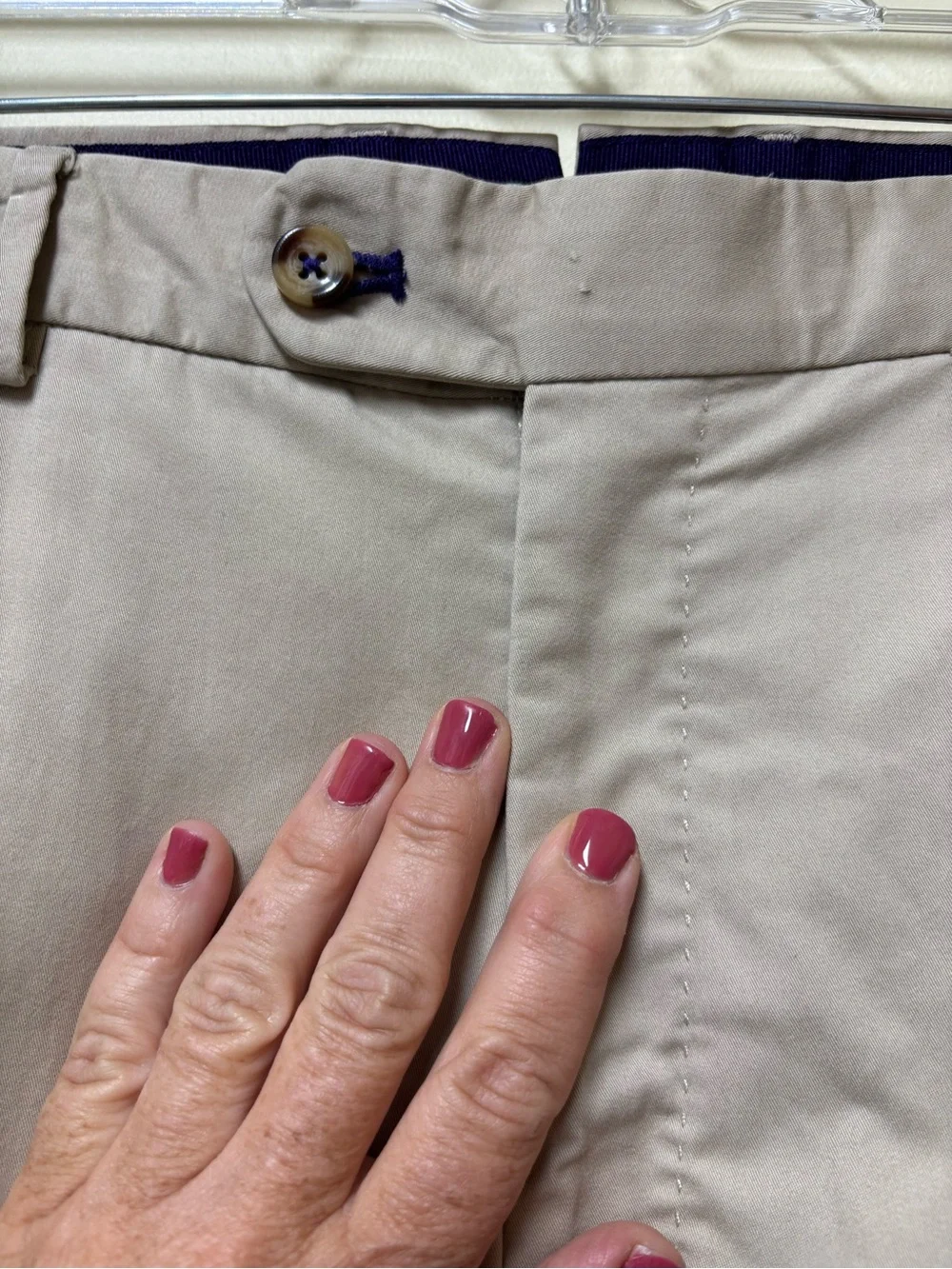 Henry Sage The Ultimate Khaki Pima Cotton Pants Tan 40 x 31
